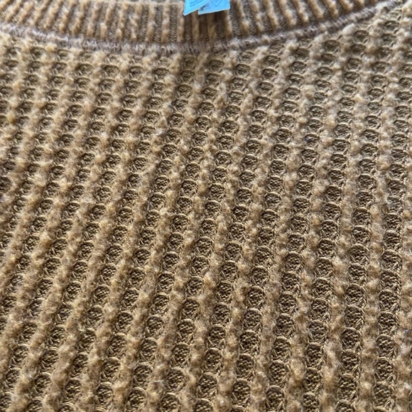 Mudd Waffle Knit Long Sleeve Knotted Front Cozy Chestnut Brown Top Size … - Picture 7 of 11